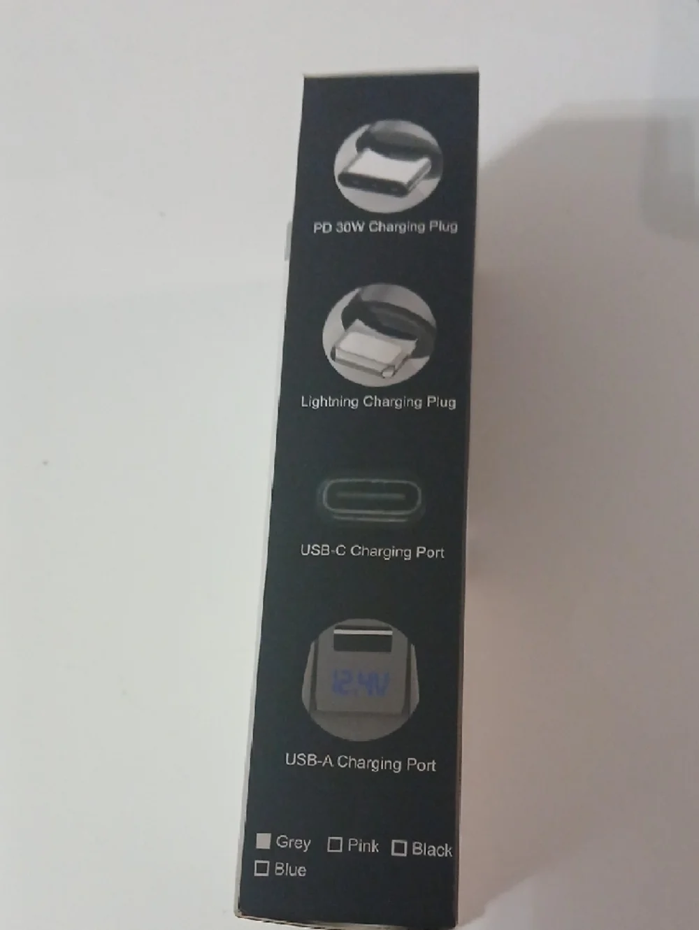 4-in-1 Super Fast Charge Car Adapter - Gray With Retractable Cords